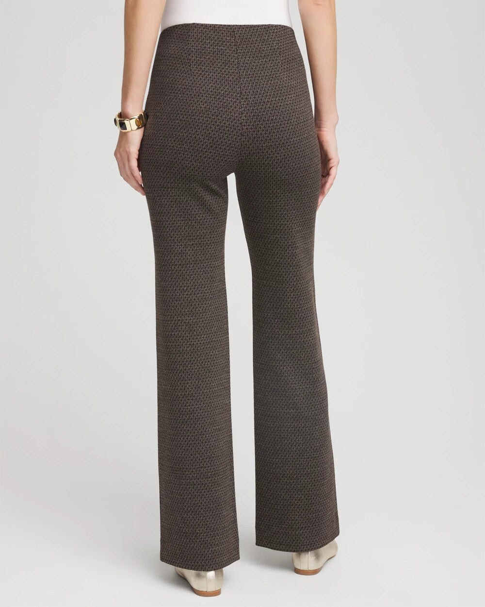 Chico's Clothing Juliet Jacquard Full-Length Ponte Pants
