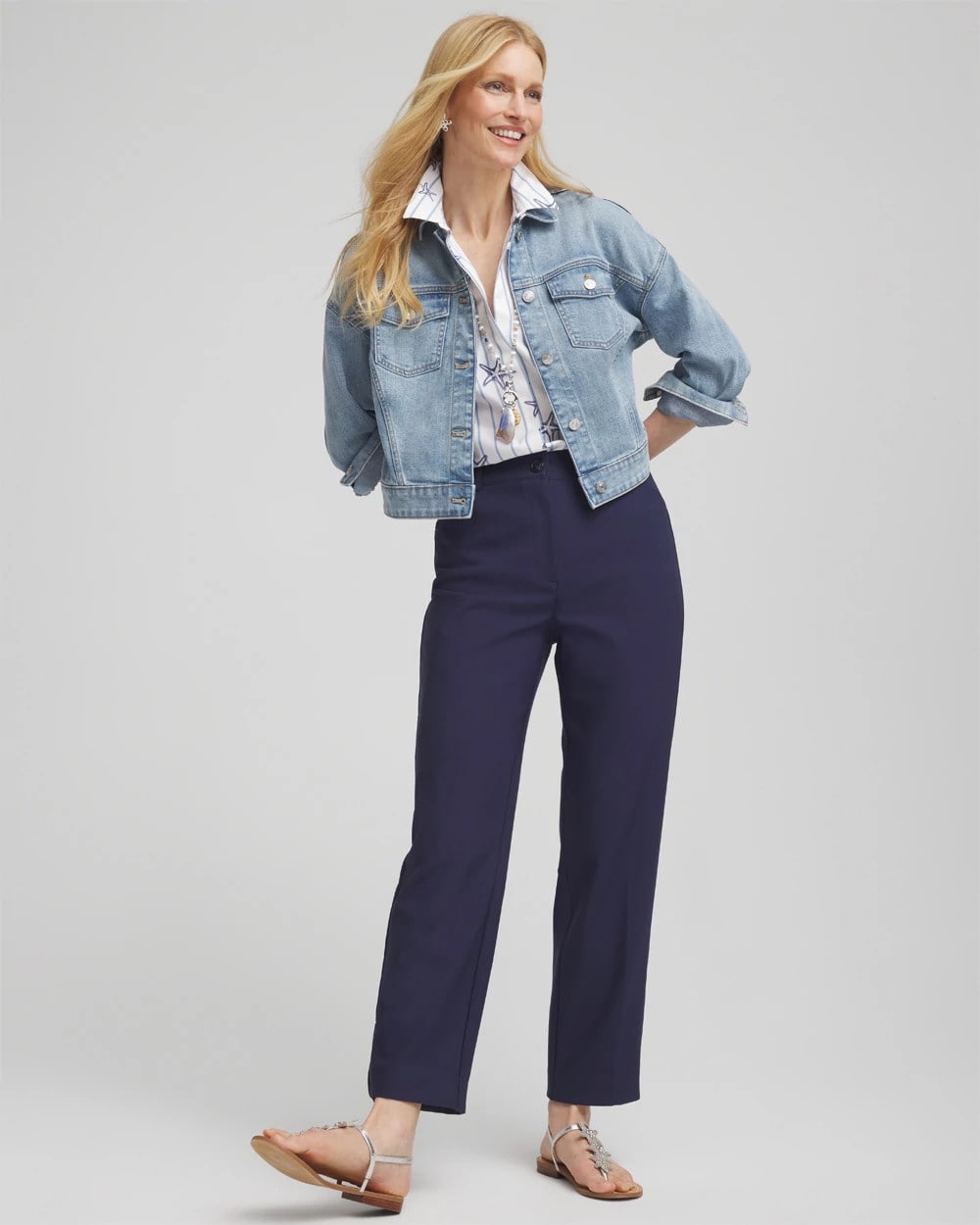 Chico's Clothing Fly Front Ankle Pants