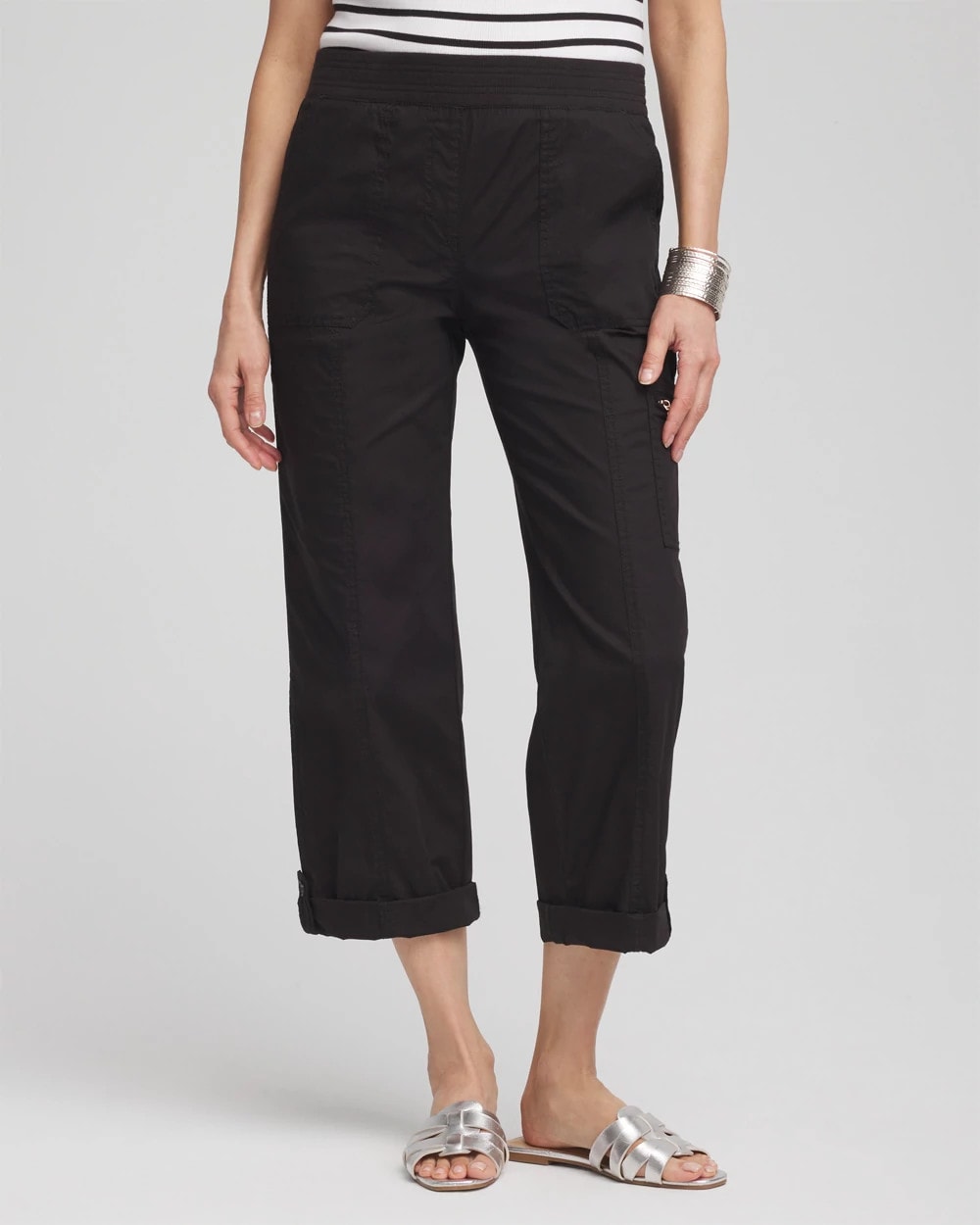 Chico's Clothing Poplin Cropped Pants
