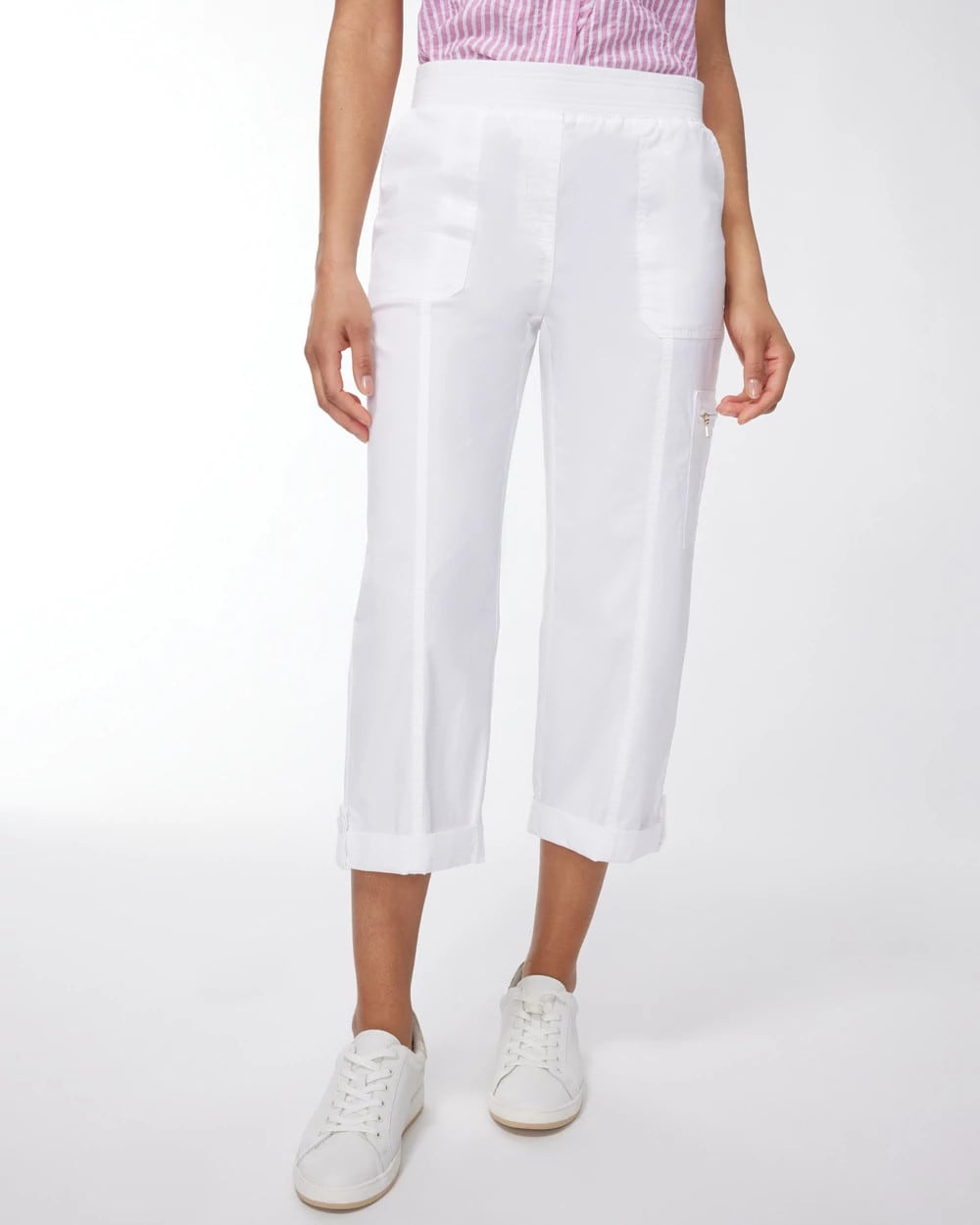 Chico's Clothing Poplin Cropped Pants