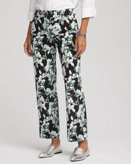 Chico's Clothing Floral Emme Straight Ankle Pants