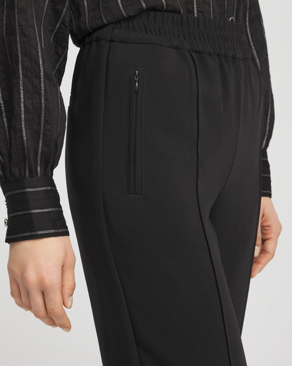 Chico's Clothing Crepe Side-Zip Tapered Ankle Pants