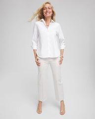Chico's Clothing Emme Striped Sailor Straight Crops