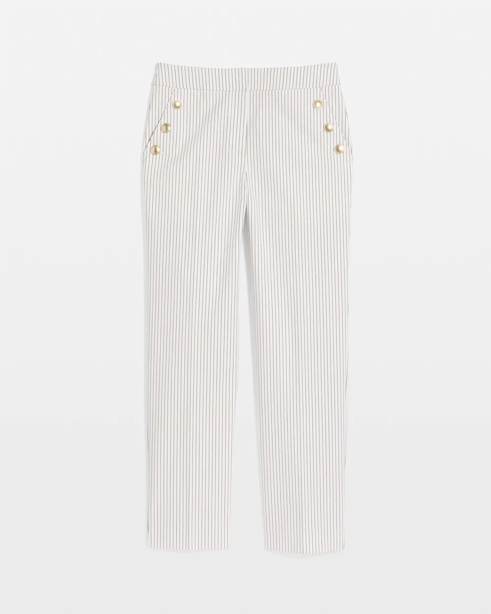 Chico's Clothing Emme Striped Sailor Straight Crops