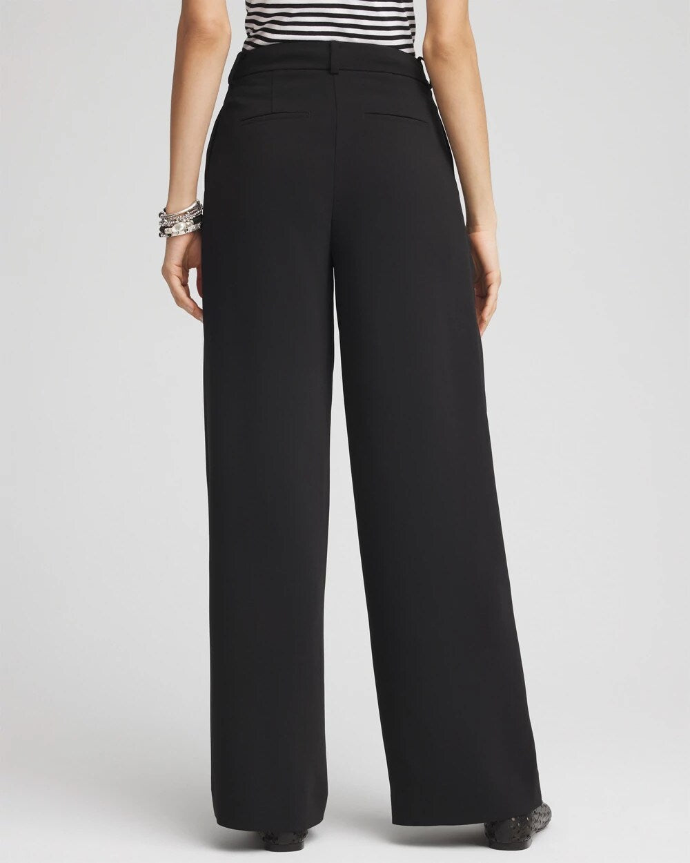Chico's Clothing Crepe Pleated Relaxed Pants