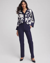 Chico's Clothing Cotton Straight-Leg Trousers