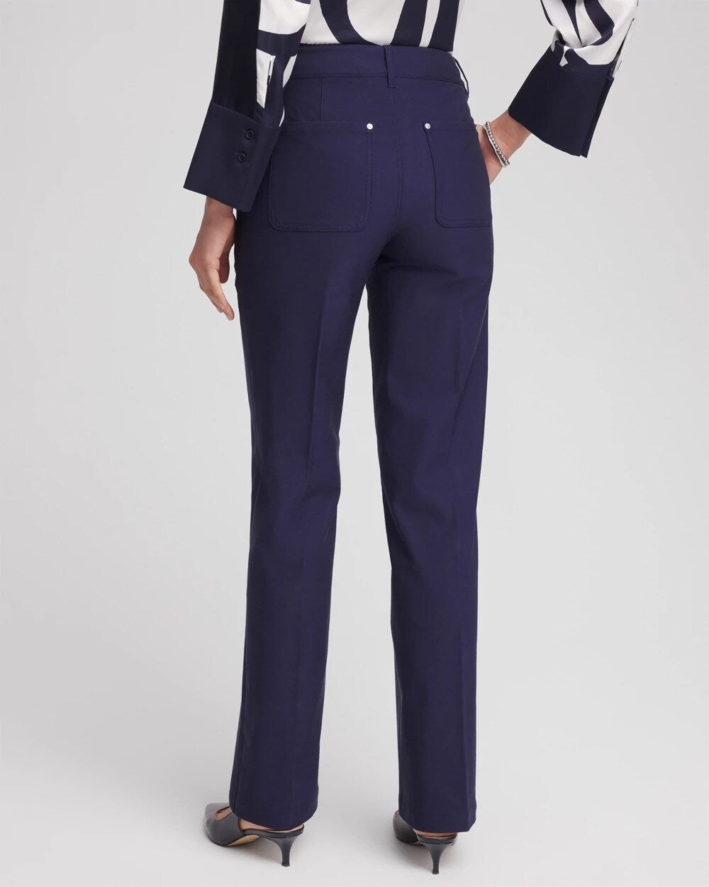 Chico's Clothing Cotton Straight-Leg Trousers