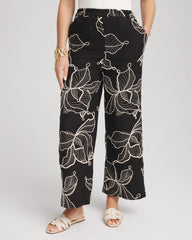 Chico's Clothing Embroidered Wide-Leg Cropped Pants