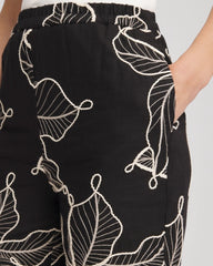 Chico's Clothing Embroidered Wide-Leg Cropped Pants