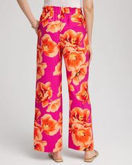 Chico's Clothing Tropical Smocked Pull-On Pants
