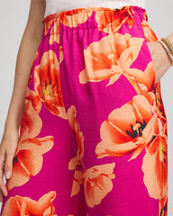 Chico's Clothing Tropical Smocked Pull-On Pants