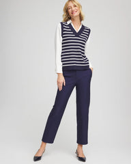 Chico's Clothing Cotton Straight Ankle Trousers