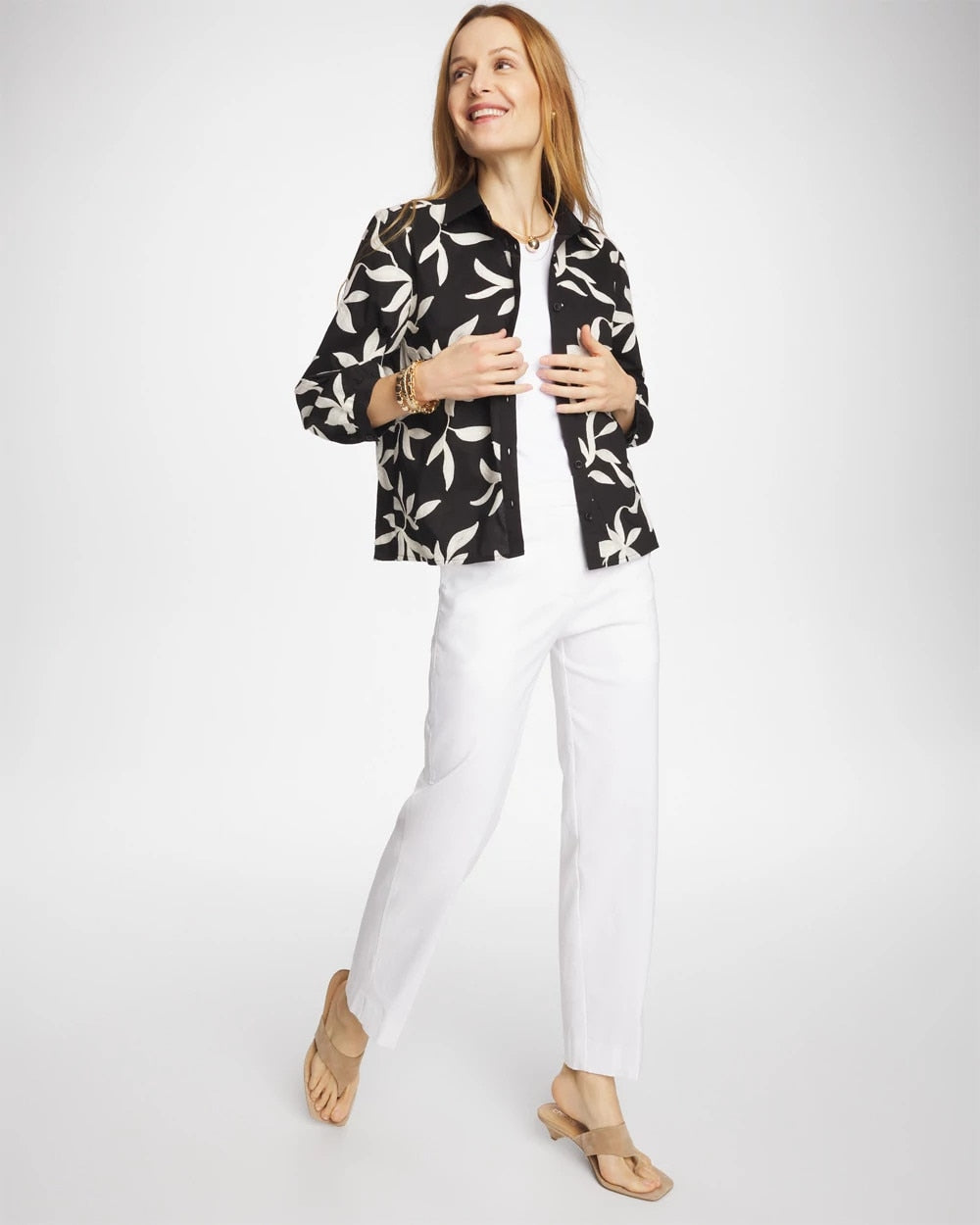 Chico's Clothing Emme Fly Front Straight Crop