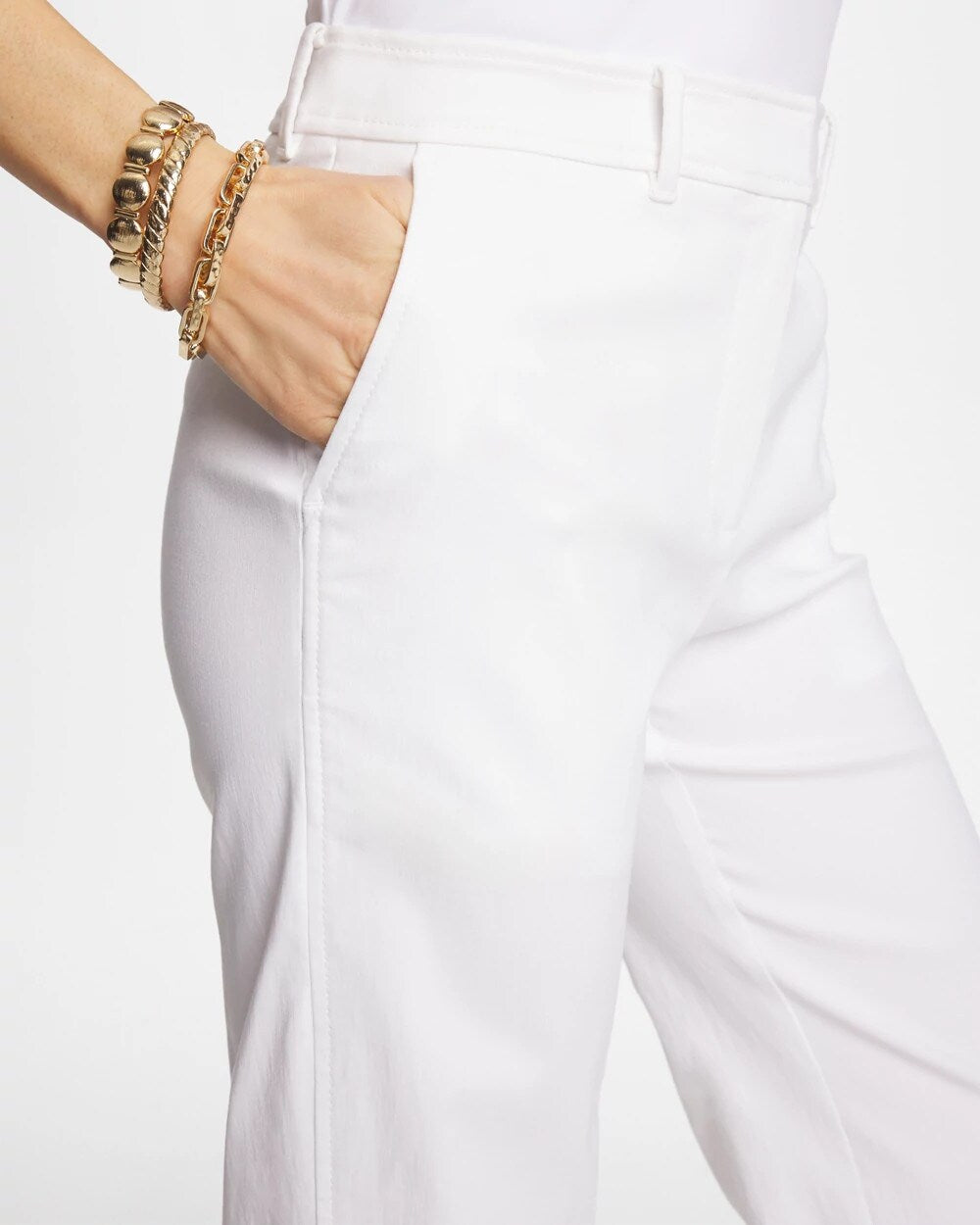 Chico's Clothing Emme Fly Front Straight Crop