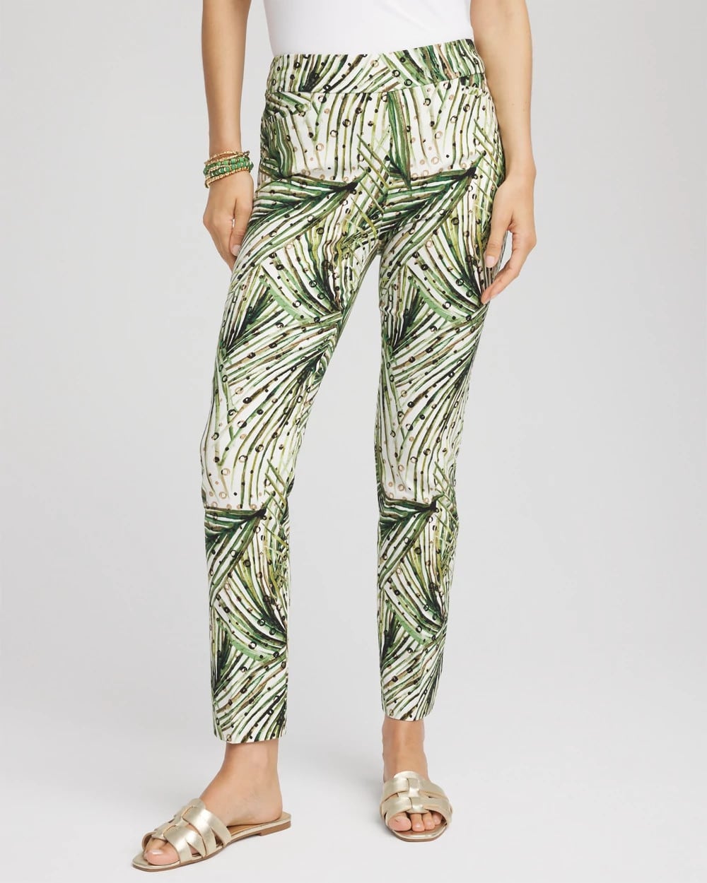 Chico's Clothing Brigitte™ Slim Ankle Palm-Print Pants