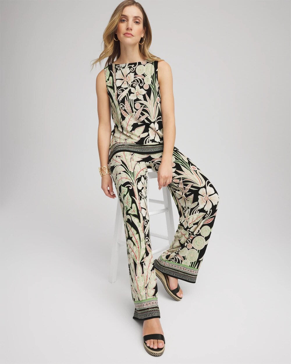 Chico's Clothing Travelers™ Island-Motif Palazzo Pants