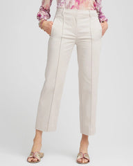 Chico's Clothing Stretch Sateen Straight Cropped Pants