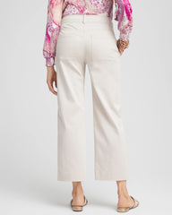 Chico's Clothing Stretch Sateen Straight Cropped Pants
