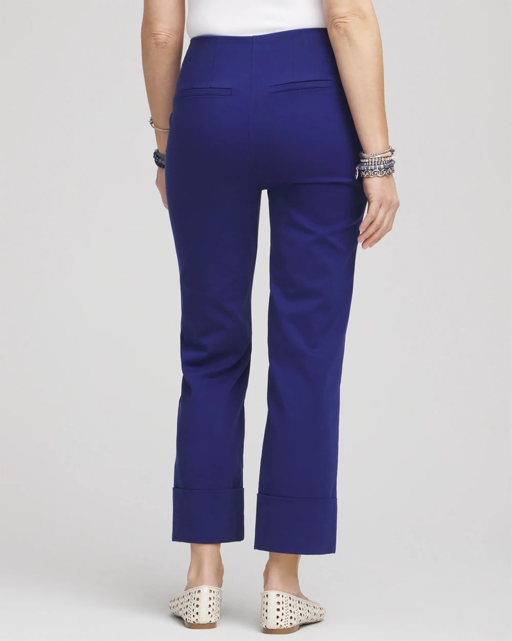 Chico's Clothing Stretch Sateen Cropped Pants