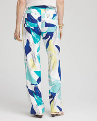 Chico's Clothing Tropical Linen Stretch Relaxed Pants