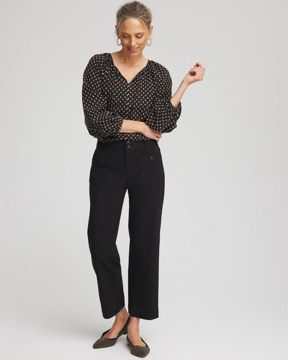Chico's Clothing Emme Four Pocket Straight Cropped Pants