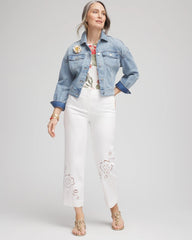 Chico's Clothing Sateen Cutout Cropped Pants