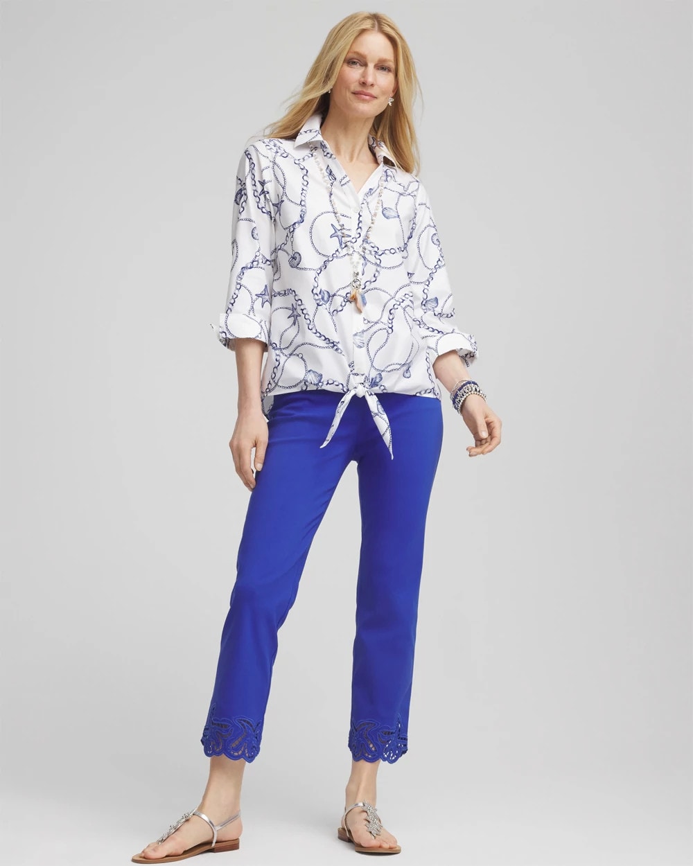 Chico's Clothing Brigitte™ Pull-On Cutwork Cropped Pants
