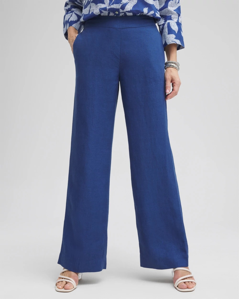 Chico's Clothing Linen Trouser Flare Pants