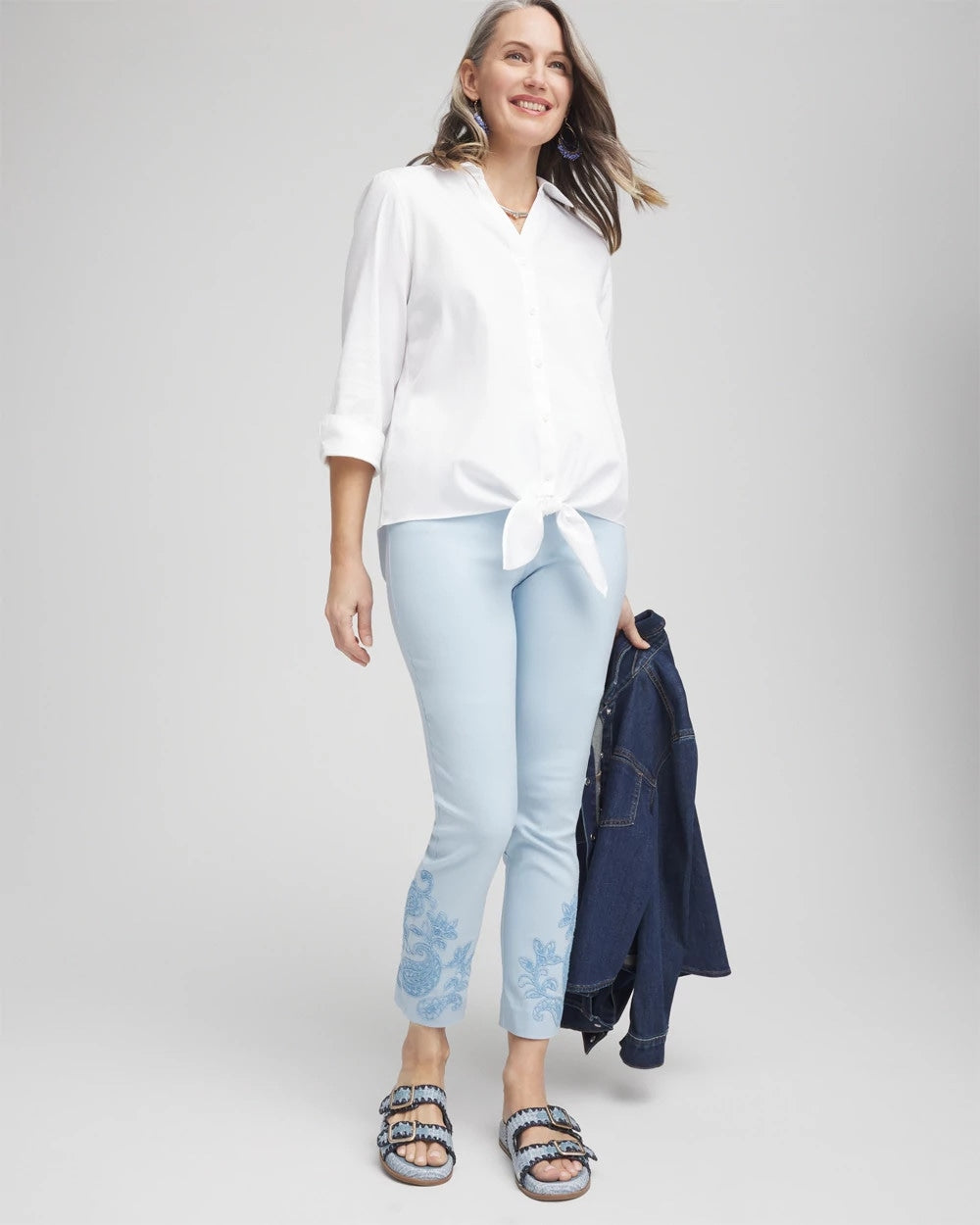 Chico's Clothing Brigitte™ Embroidered Ankle Pants