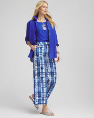 Chico's Clothing Tie-Dye Linen Cropped Pants
