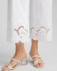 Chico's Clothing Cotton Sateen Cut Work Crops