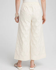 Chico's Clothing Textured Wide Leg Cropped Pants