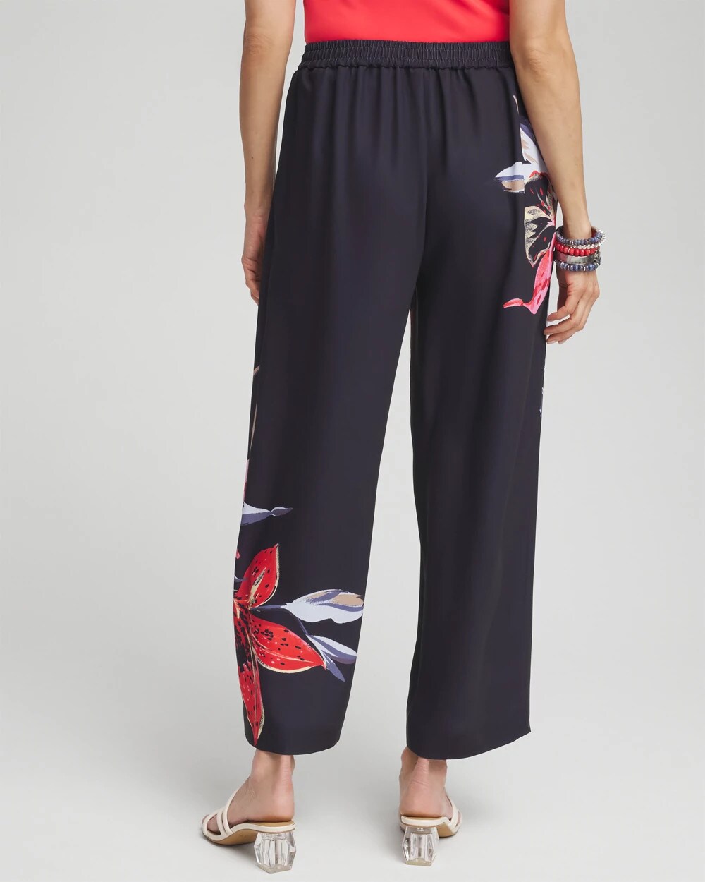 Chico's Clothing Floral Print Soft Cropped Pants