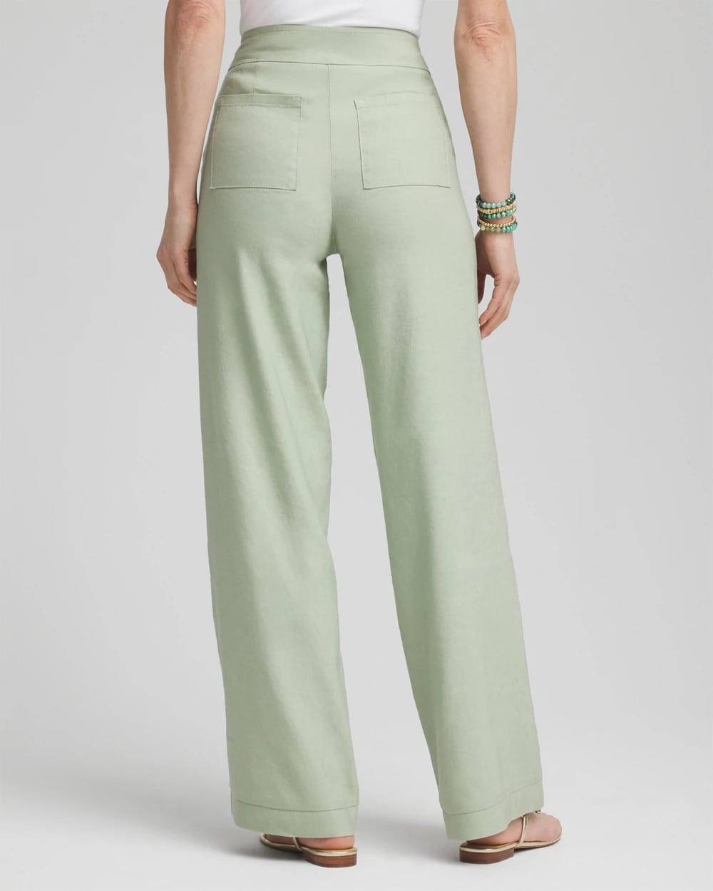Chico's Clothing Linen Stretch Relaxed Pants