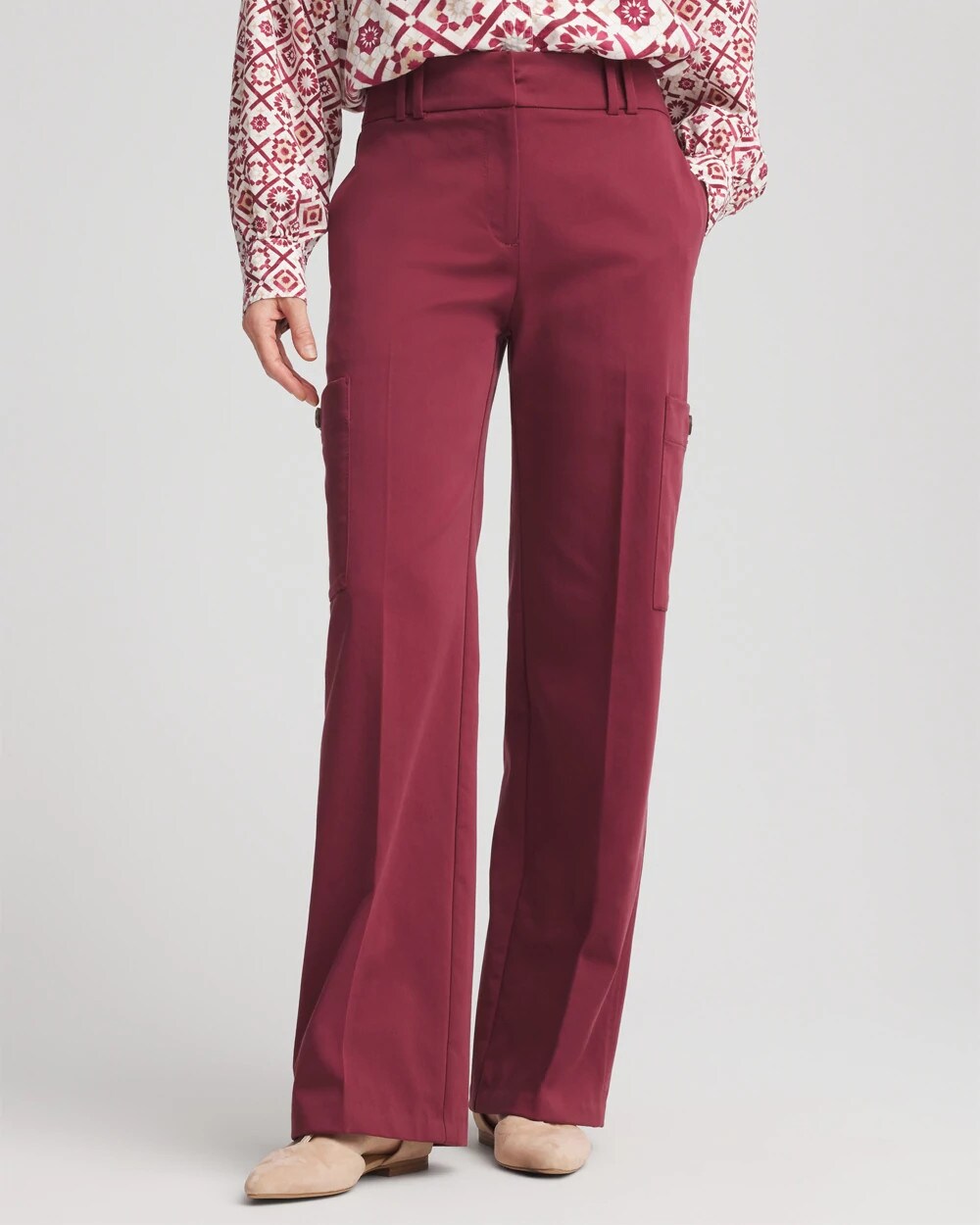 Chico's Clothing Sateen Cargo Pants
