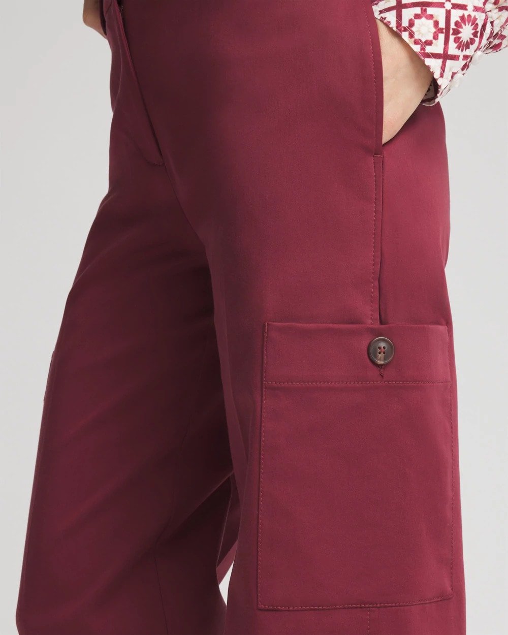 Chico's Clothing Sateen Cargo Pants