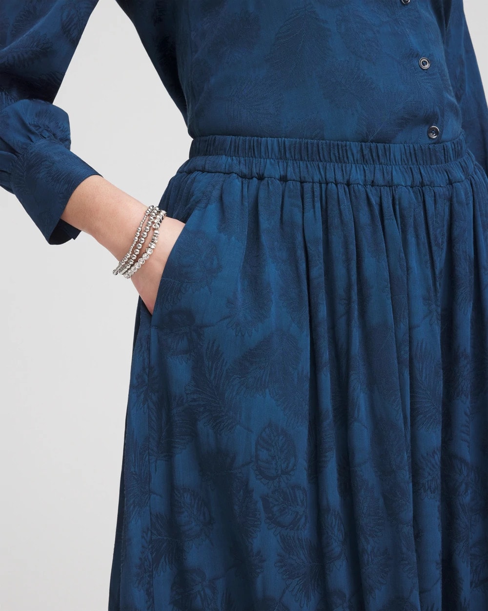 Chico's Clothing Jacquard Culotte Wide-Leg Pants