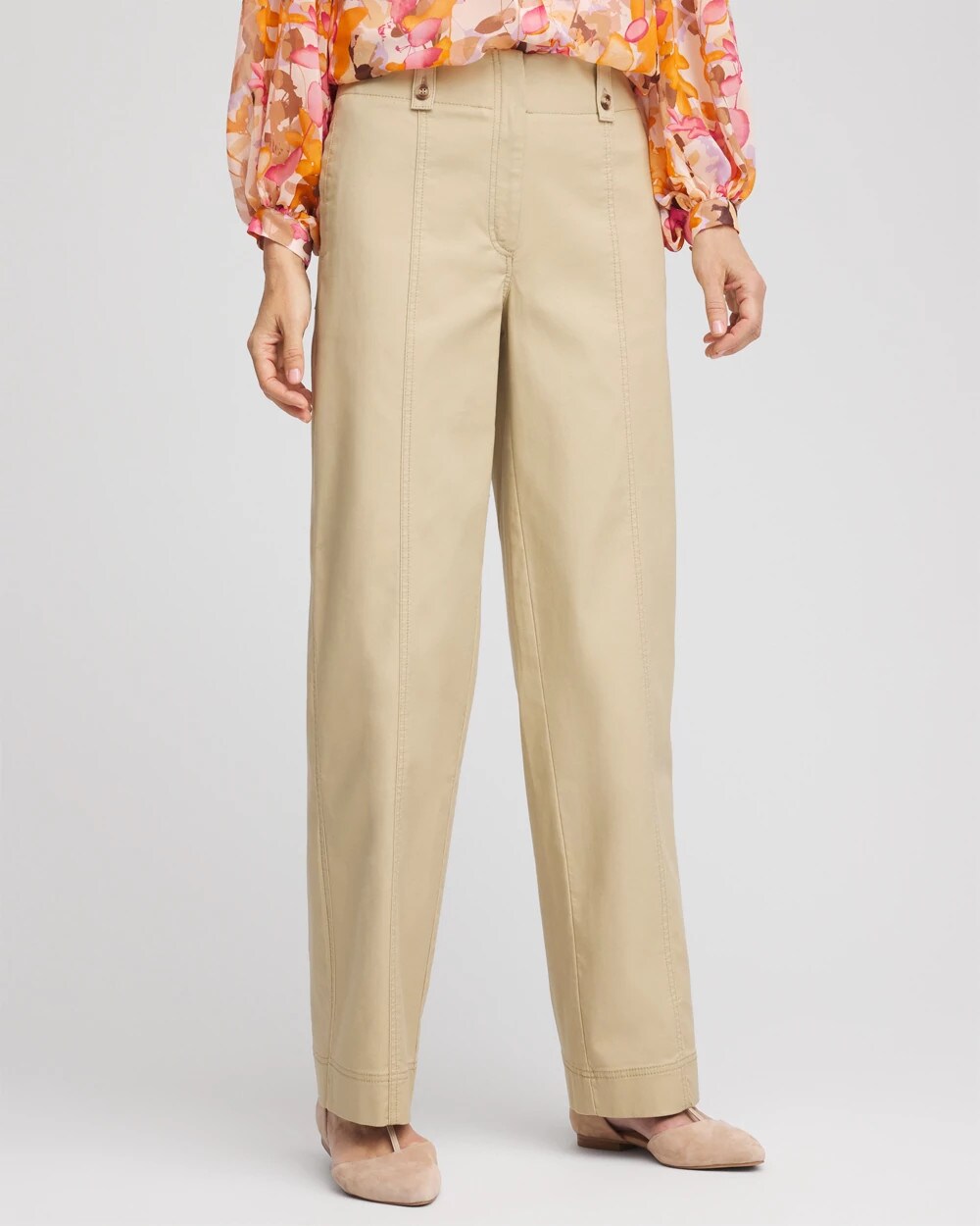 Chico's Clothing Utility Twill Straight Leg Pants