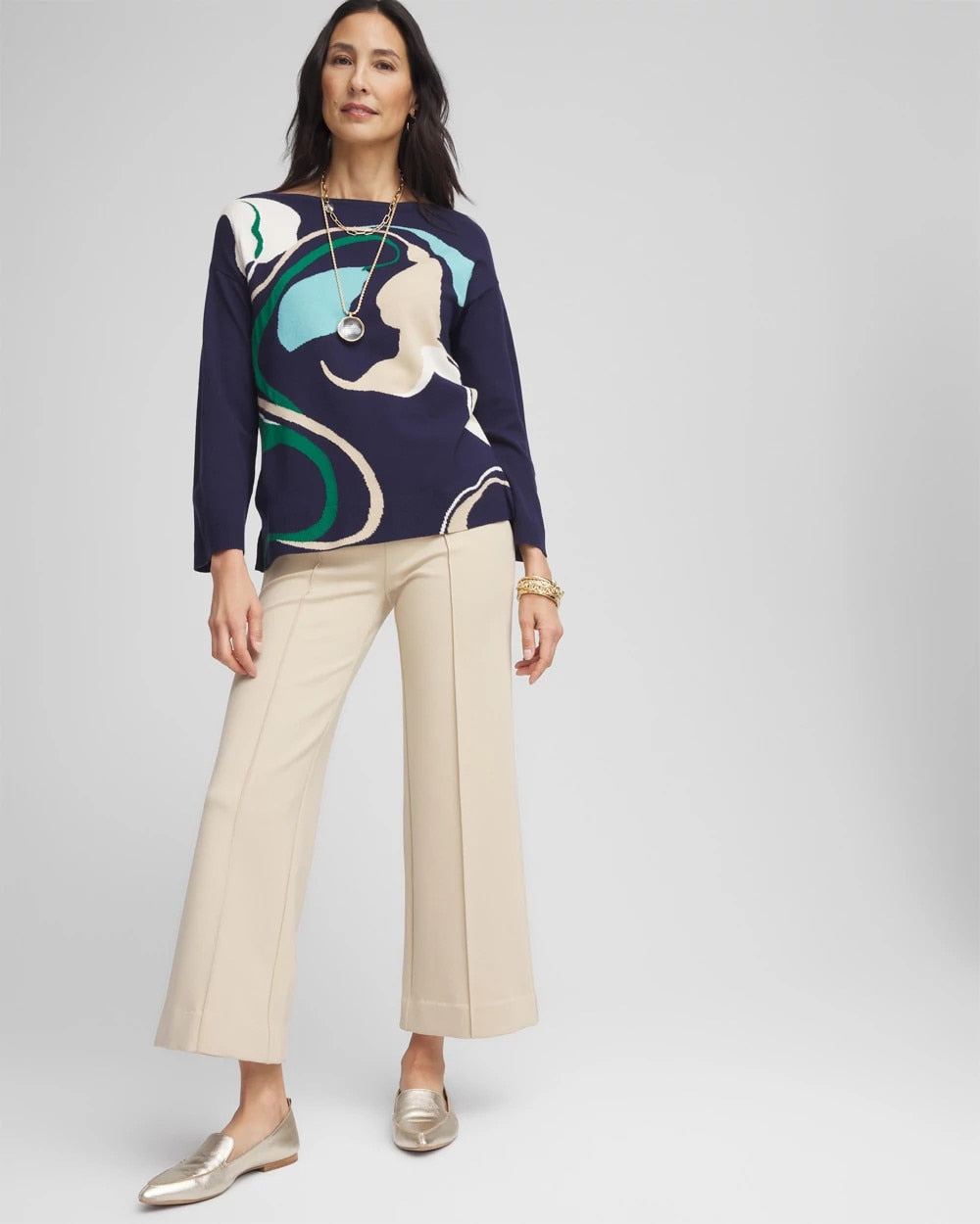 Chico's Clothing Lightweight Juliet Kick Flare Pants