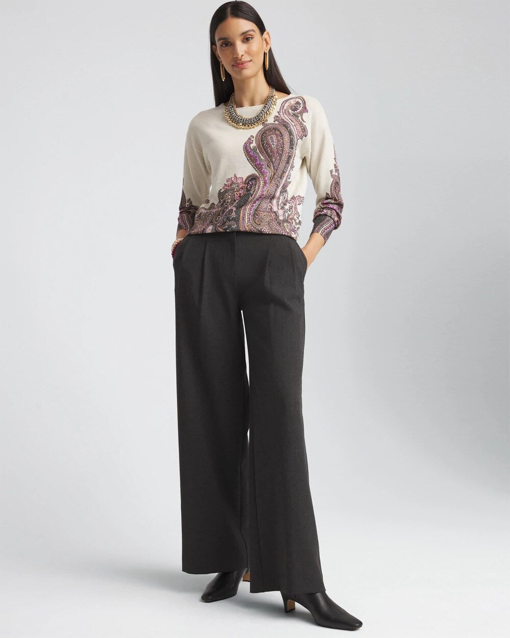 Chico's Clothing Pleated Trouser Pants