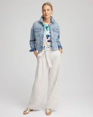 Chico's Clothing Hollywood Waist Belted Linen Pants