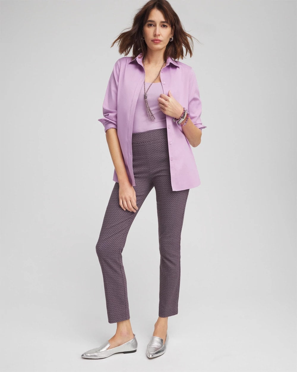 Chico's Clothing Brigitte Geo Slim Ankle Pants