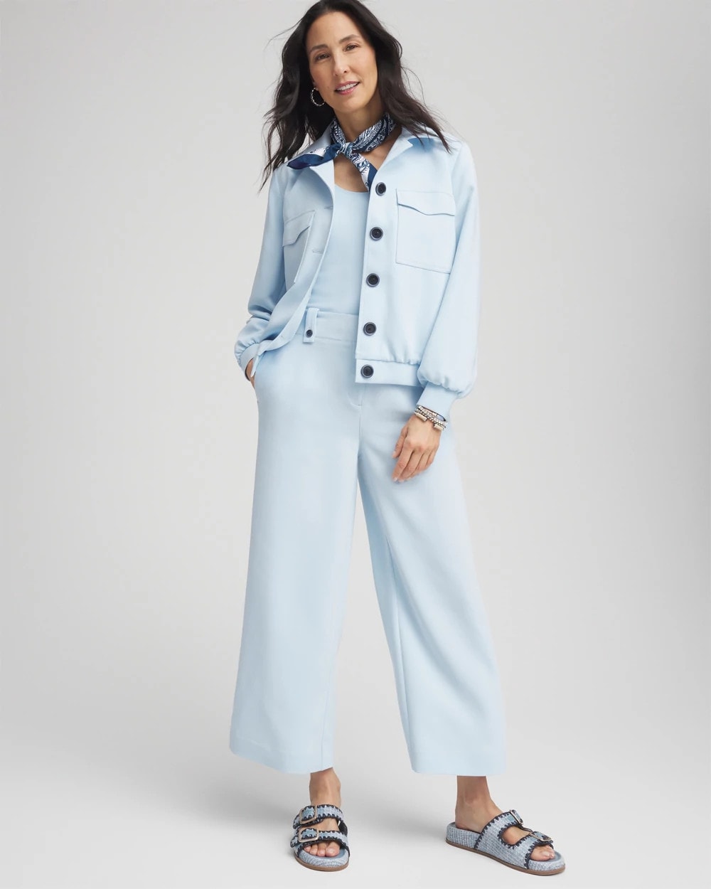 Chico's Clothing Crepe Wide-Leg Culotte Pants