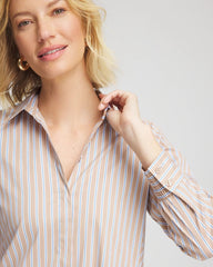 Chico's Clothing Vanilla Chai Striped Shirtdress