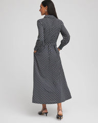 Chico's Clothing Chain Print Maxi Shirtdress