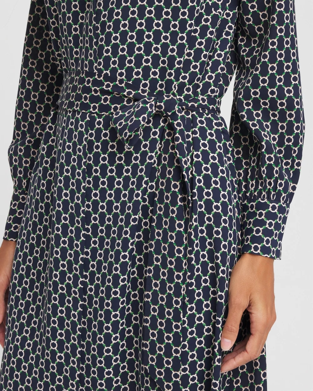 Chico's Clothing Chain Print Maxi Shirtdress