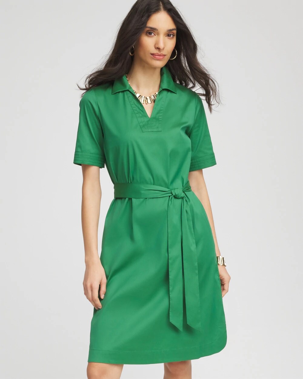 Chico's Clothing Shirttail Hem Popover Dress