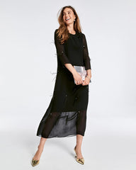 Chico's Clothing Feathered Georgette Popover Dress