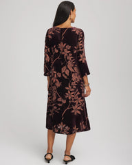 Chico's Clothing Burnout Velvet Midi Dress