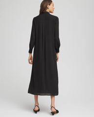 Chico's Clothing Sequined Long-Sleeved Maxi Shirtdress